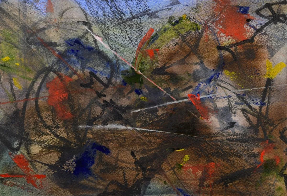 A Mess, a watercolor artwork by Philip Hossu.