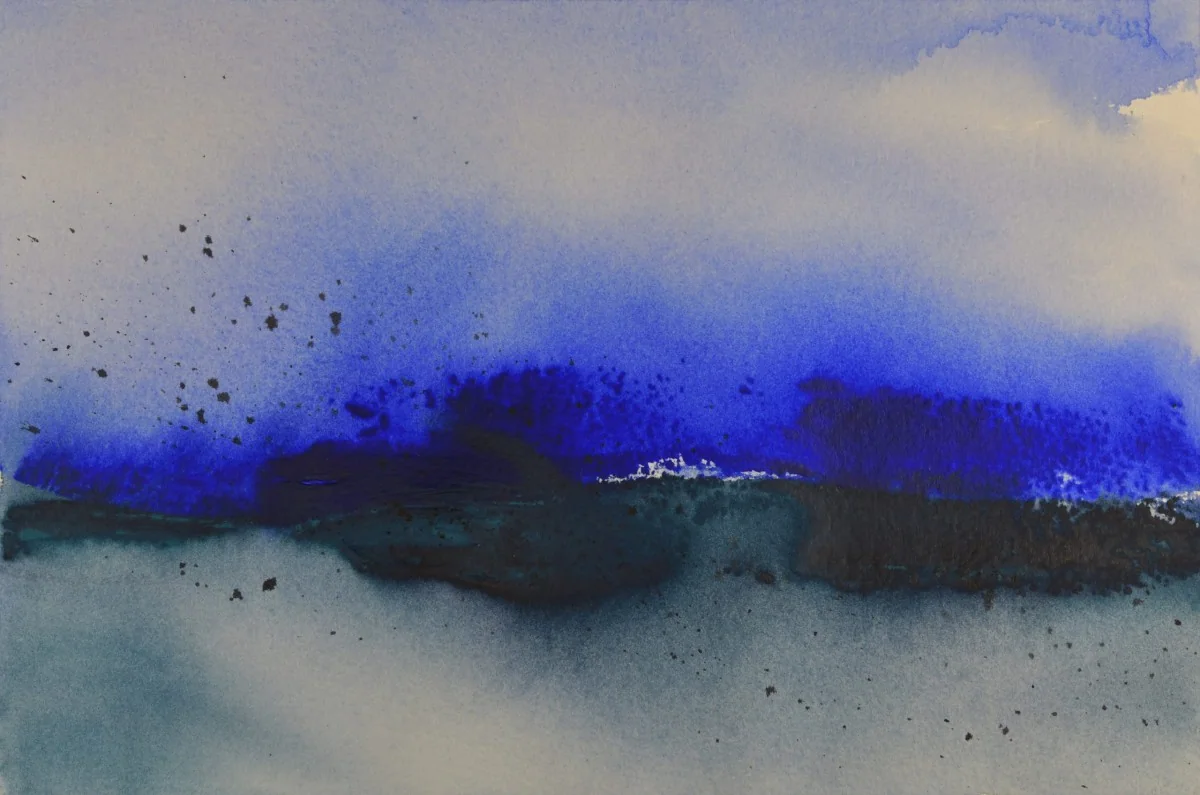 Big Blue, a watercolor artwork by Philip Hossu.