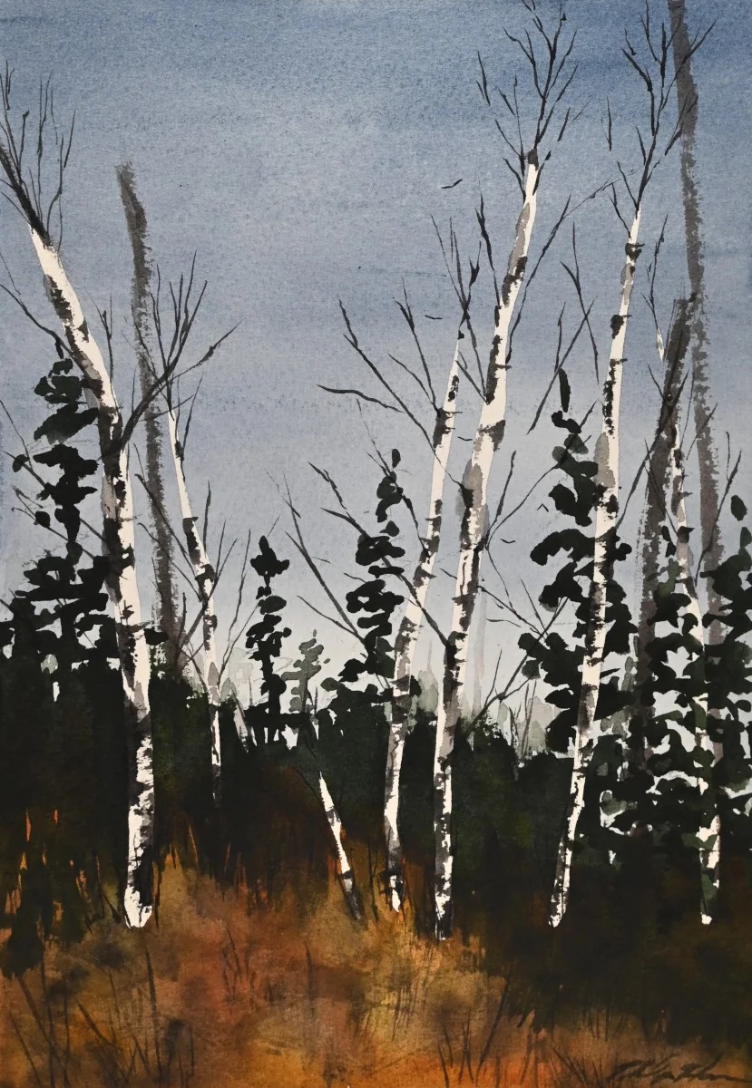 Black Sturgeon, a watercolor artwork by Philip Hossu.