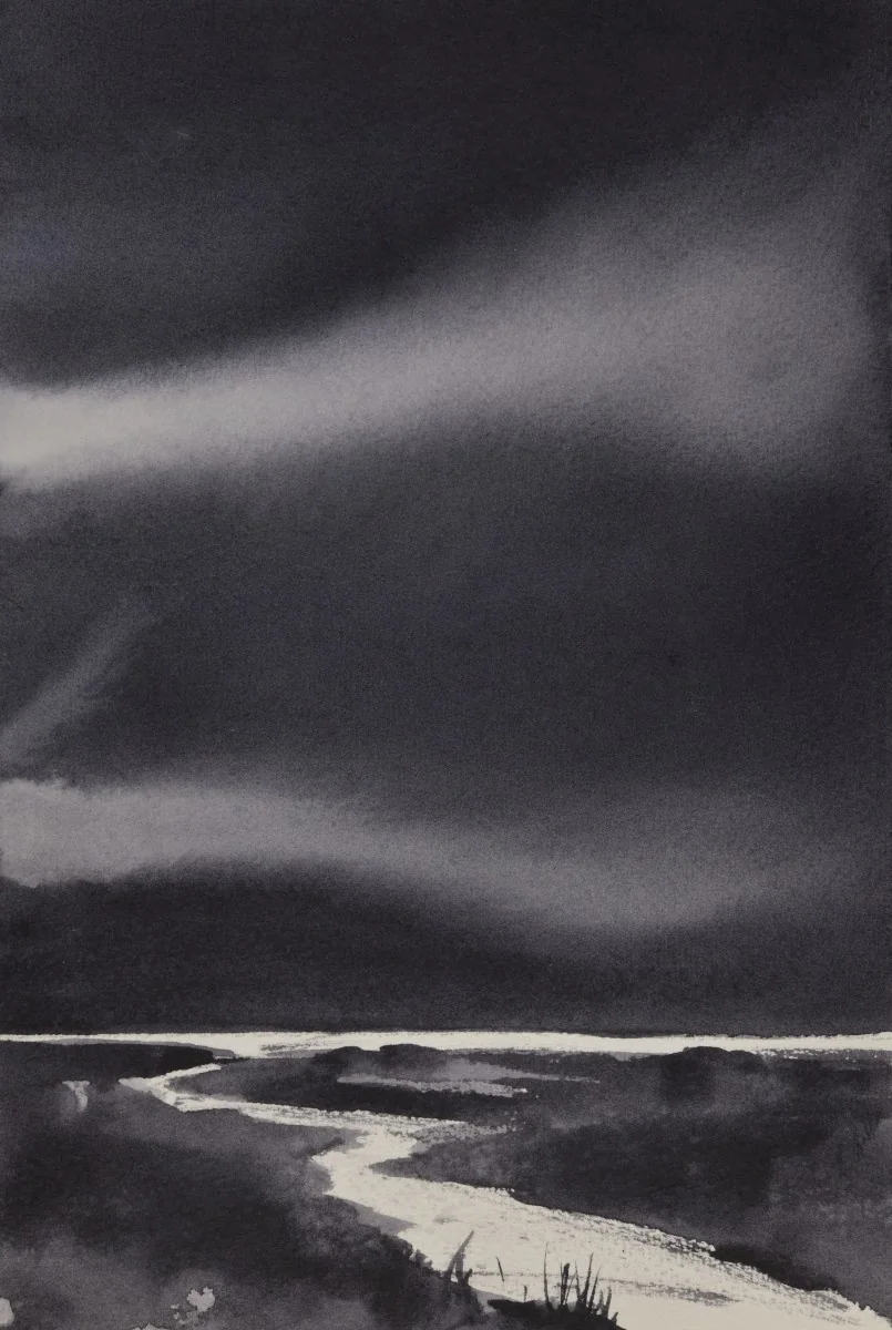 Carbon, a watercolor artwork by Philip Hossu.