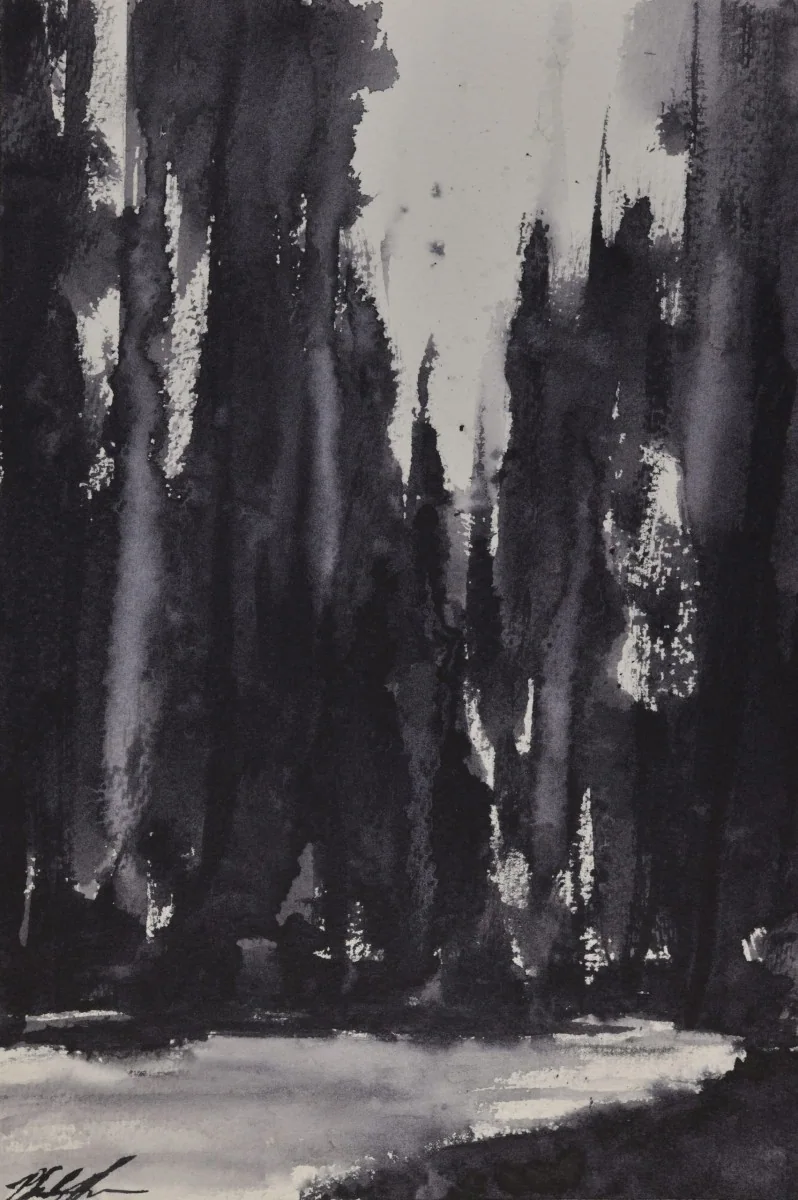 Choir of the Forest, a watercolor artwork by Philip Hossu.