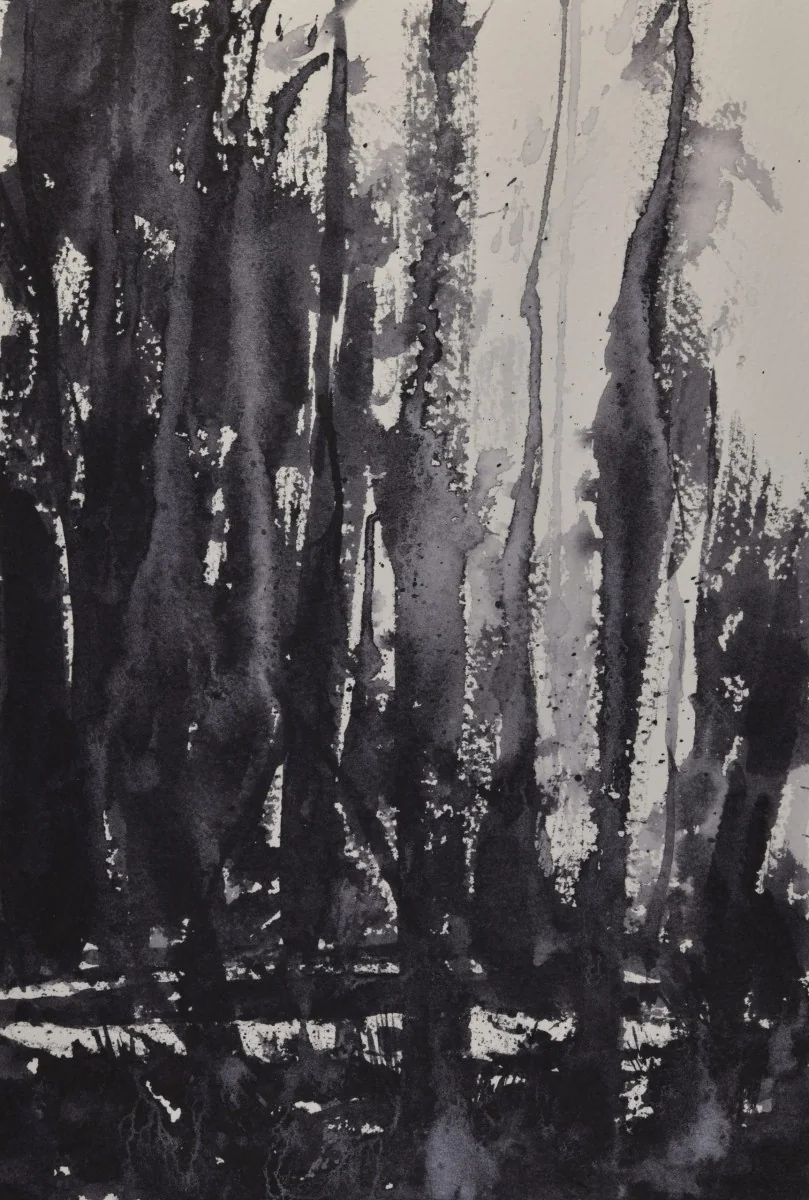 Choir of the Forest II, a watercolor artwork by Philip Hossu.