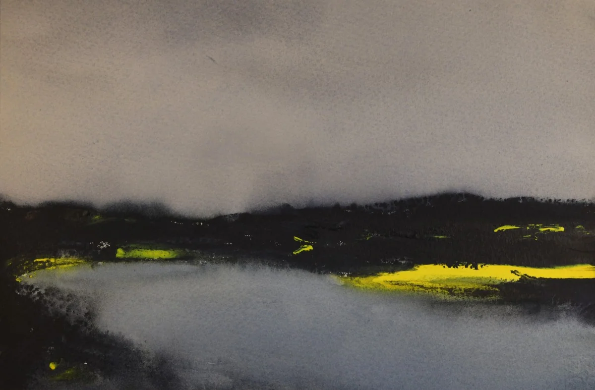 Illness Fragment C, a watercolor artwork by Philip Hossu.