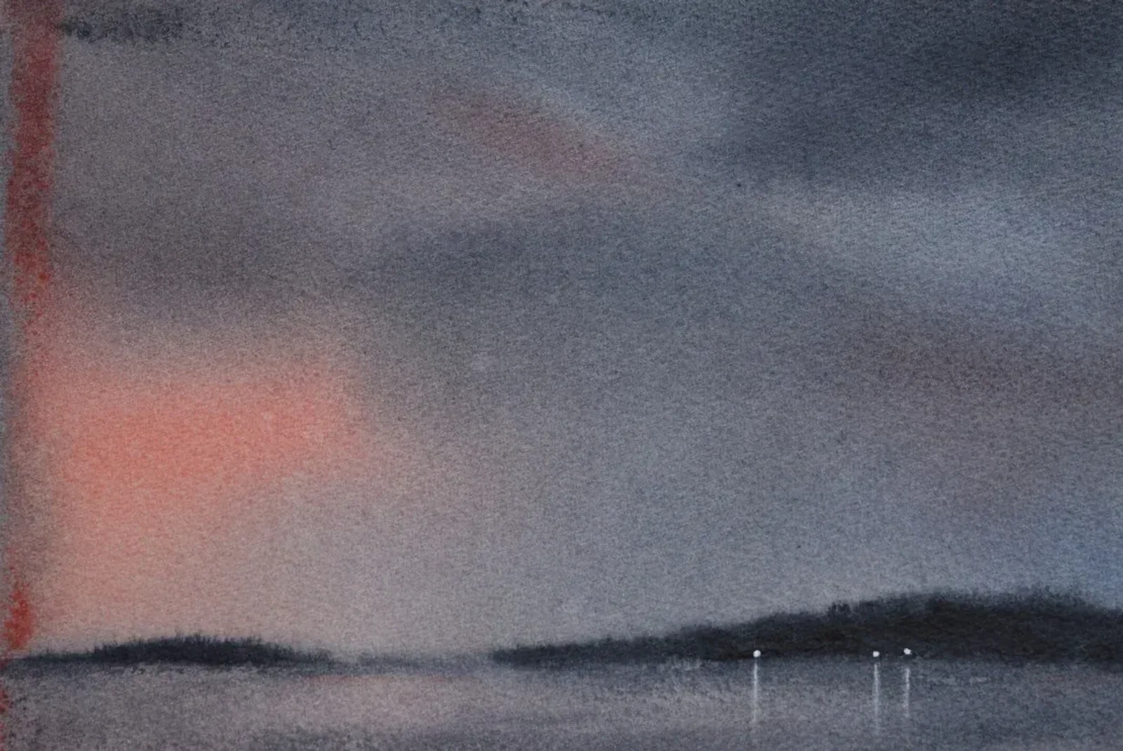 Daydream Reflections, a watercolor artwork by Philip Hossu.