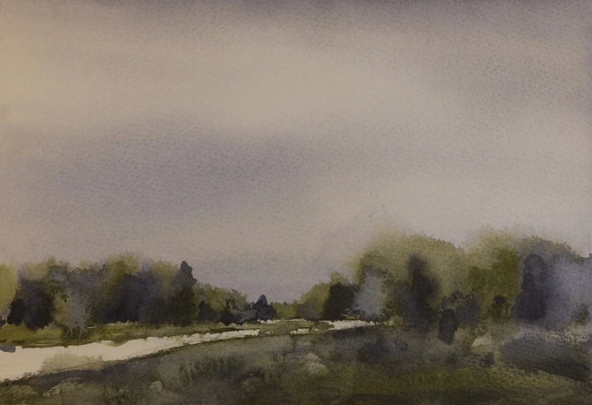 Forever Flowing, a watercolor artwork by Philip Hossu.