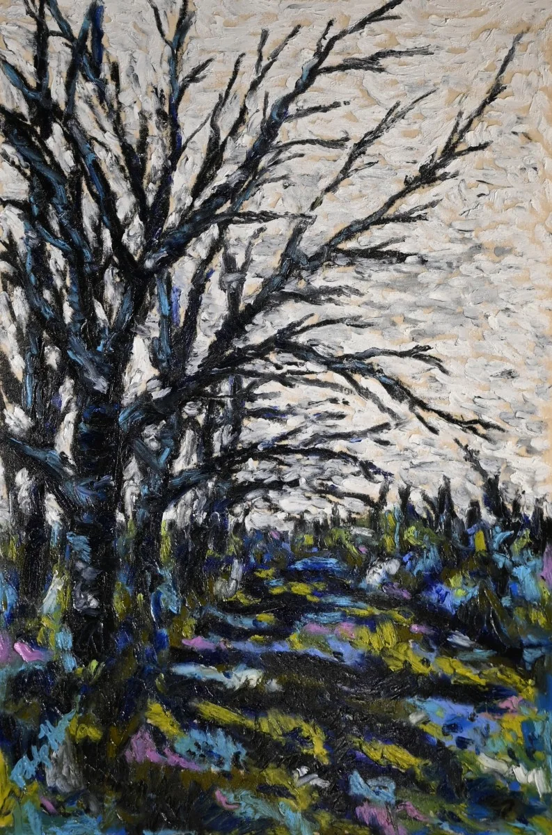 Gholson in Spring II, a oil pastel artwork by Philip Hossu.