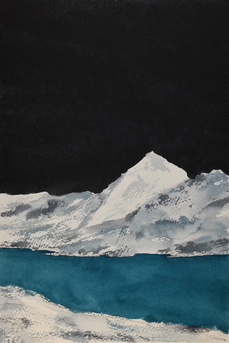 Phantom Winter, a watercolor artwork by Philip Hossu.
