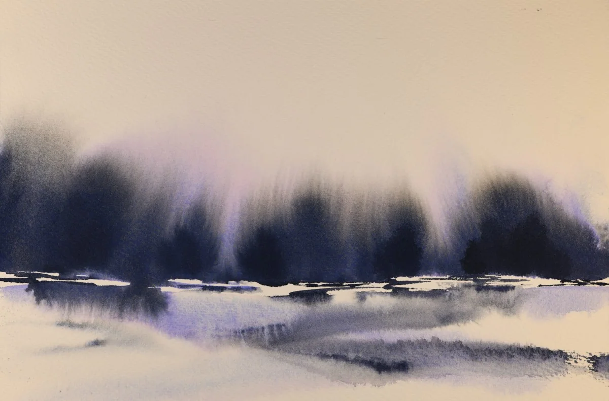 Sound of Spring, a watercolor artwork by Philip Hossu.