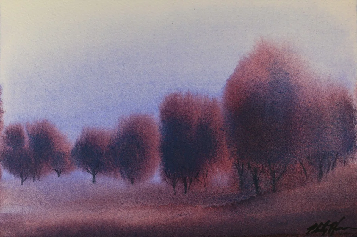 Surreal Blooms, a watercolor artwork by Philip Hossu.