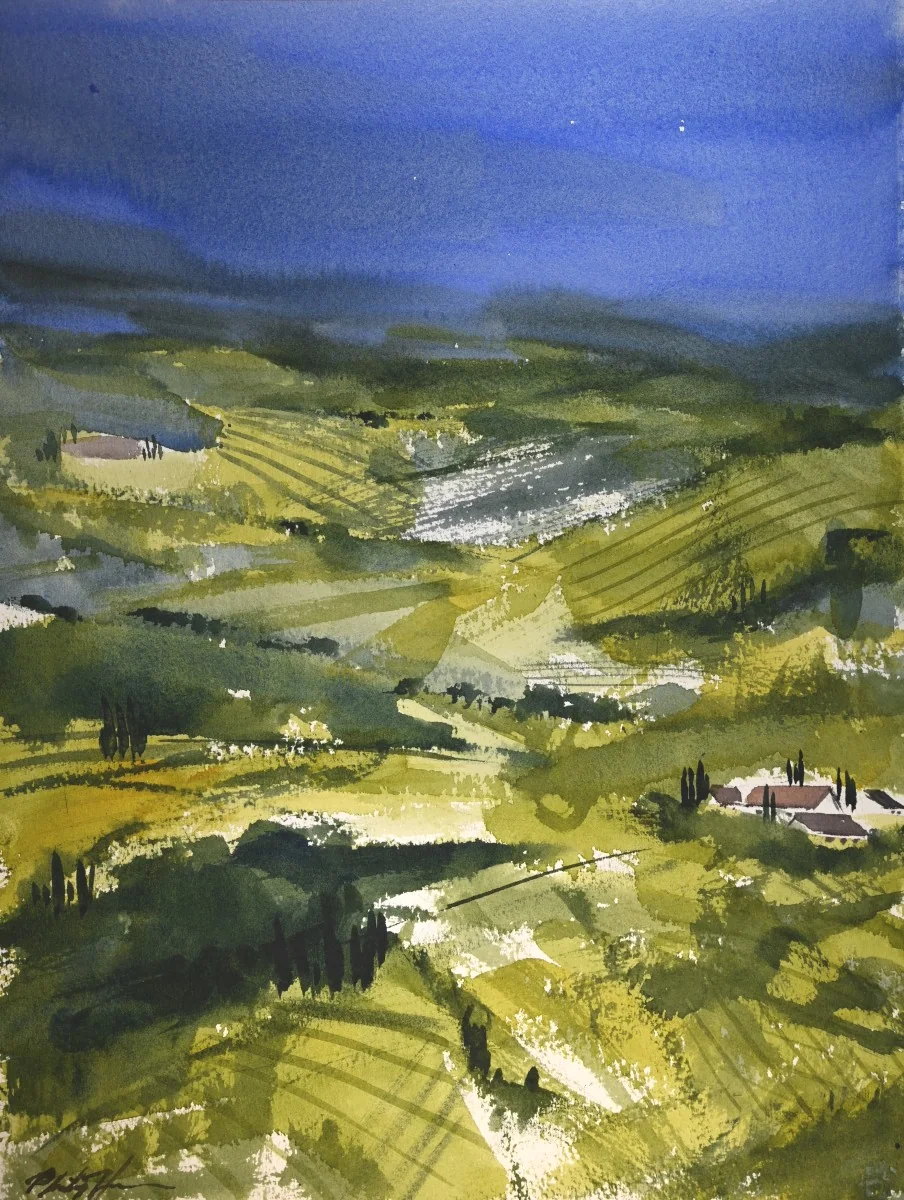 Chianti, a watercolor artwork by Philip Hossu.