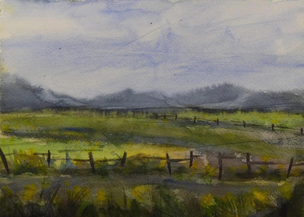 Untitled, a watercolor artwork by Philip Hossu.