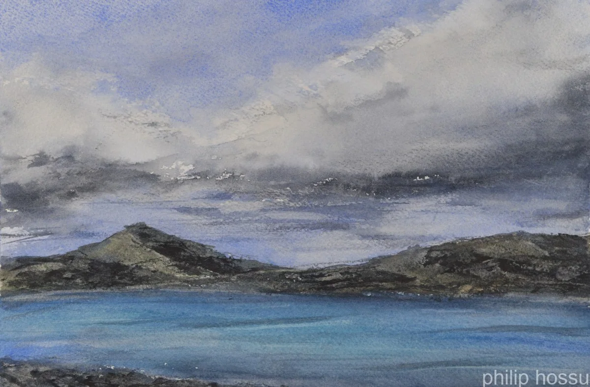 Untitled, a watercolor artwork by Philip Hossu.