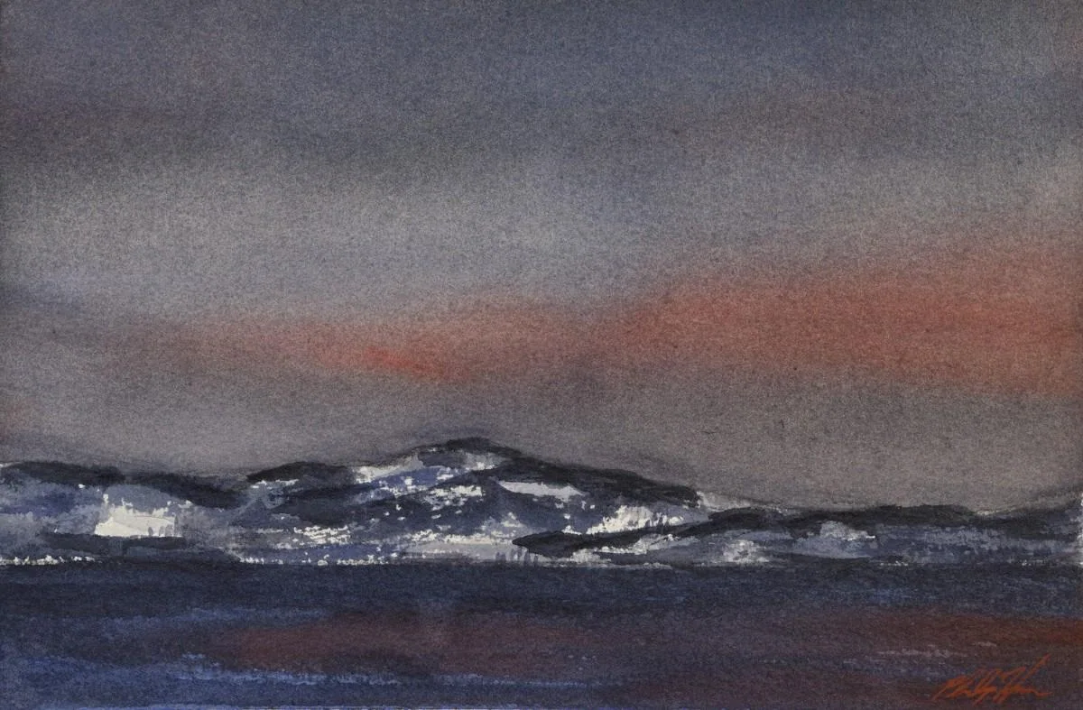 Untitled, a watercolor artwork by Philip Hossu.