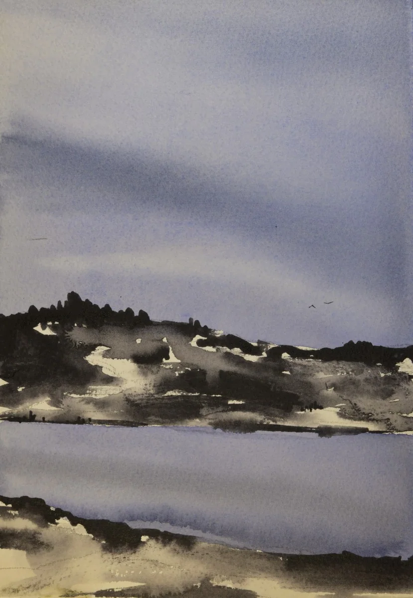 Untitled, a watercolor artwork by Philip Hossu.